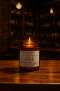 Maple Bourbon Soy Candle | Wooden Wick, Amber Jar