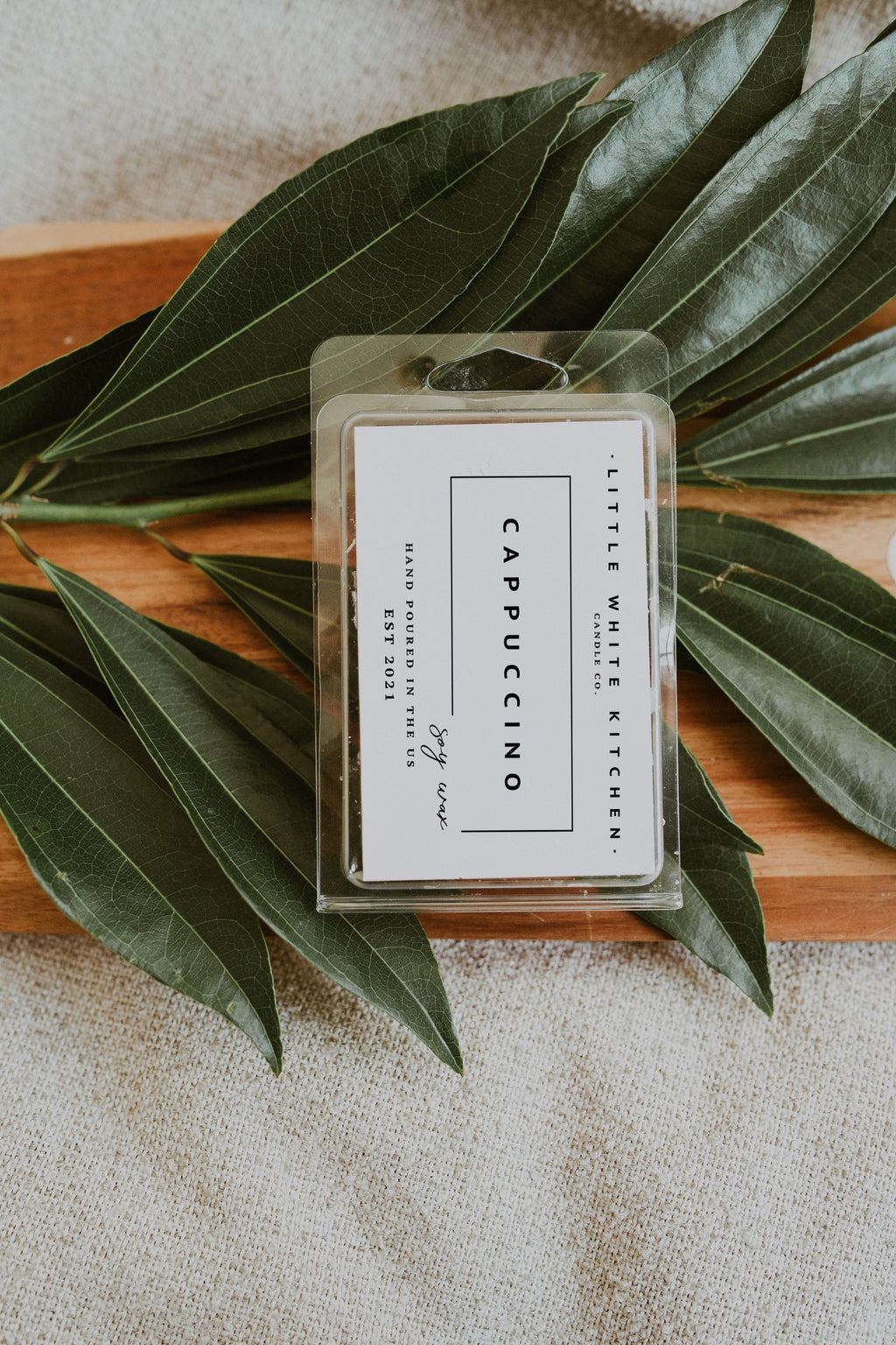 Cappuccino Scented Soy Wax Candle | Wood Wick, Amber Jar