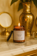 Vanilla Bean Soy Candle, Wood Wick, Highly Fragrant Candle or Wax Melts