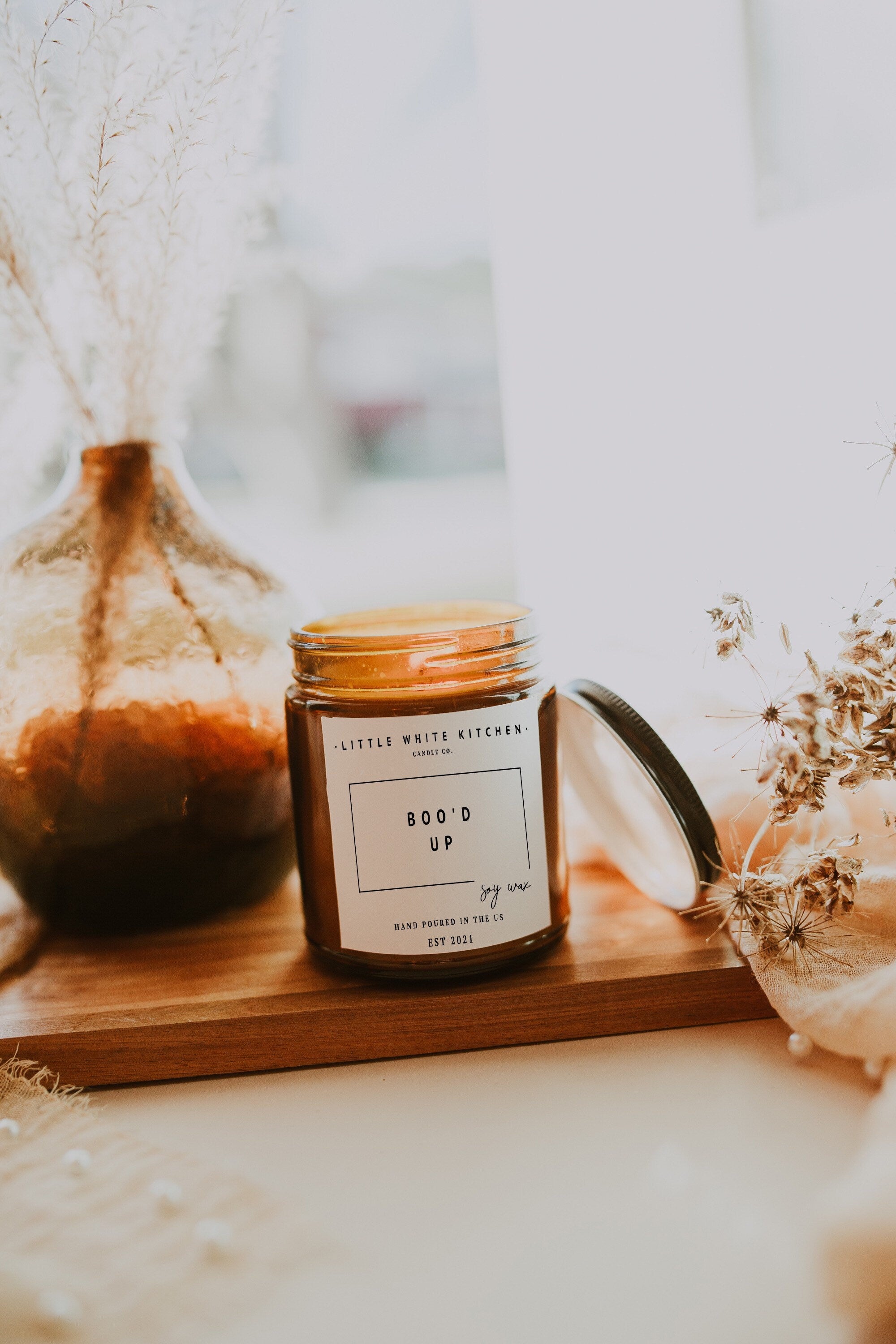Boo’d Up Pumpkin Soy Wax Candle | Spiced, Earthy Halloween Scent