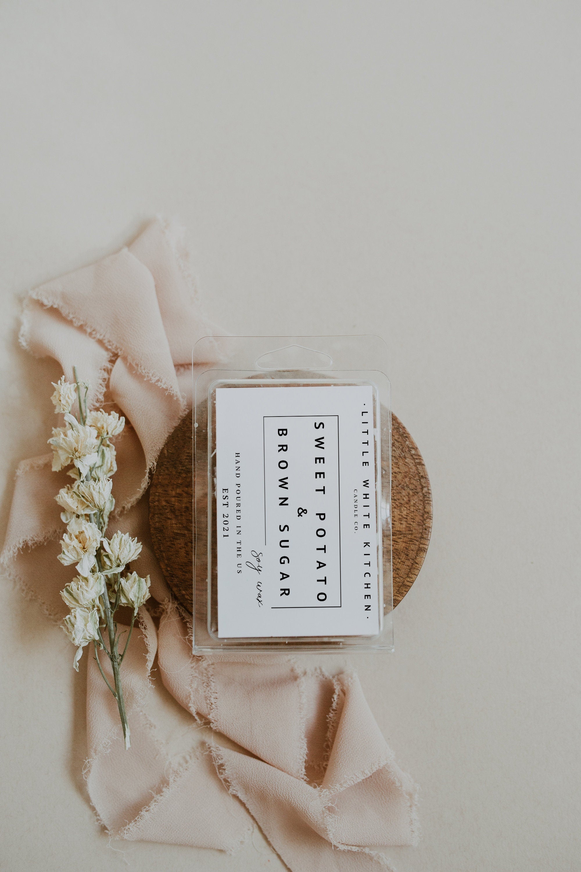 Sweet Potato & Brown Sugar Soy Candle | Amber Jar, Woodwick
