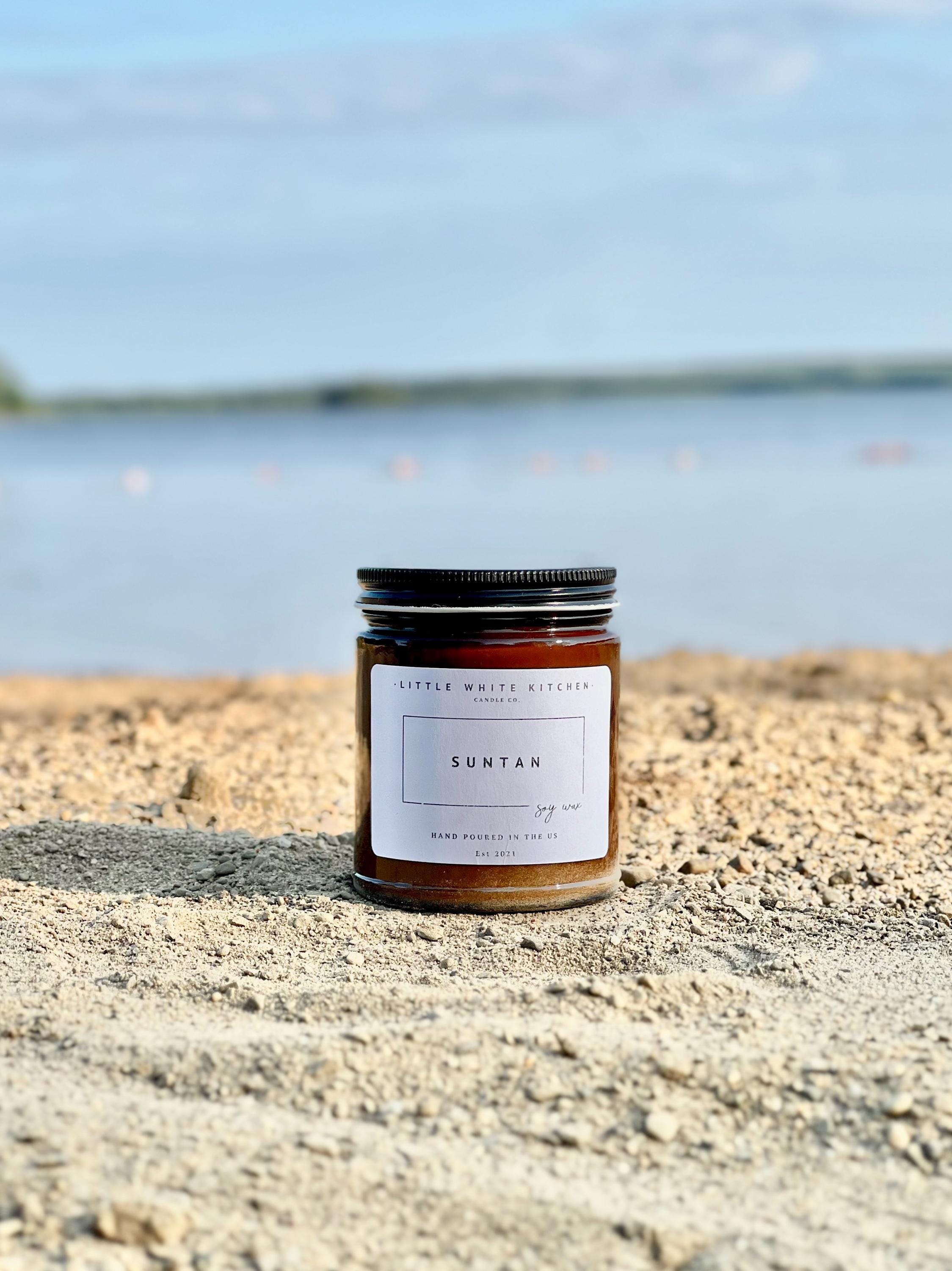 Suntan Soy Candle | Tropical Coconut, Woodwick, 8oz