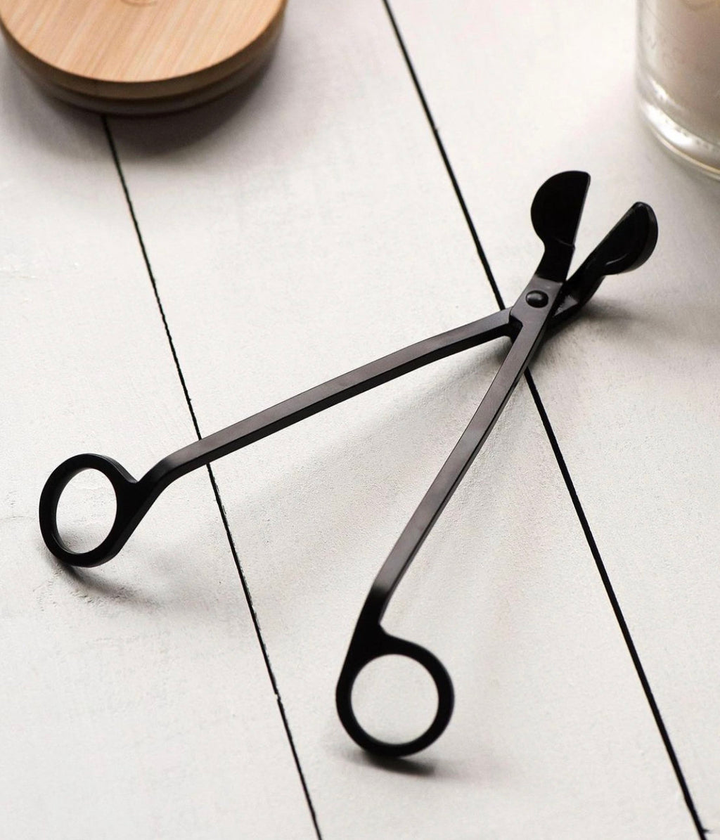 Matte Black Wick Trimmer | Stainless Steel Candle Tool