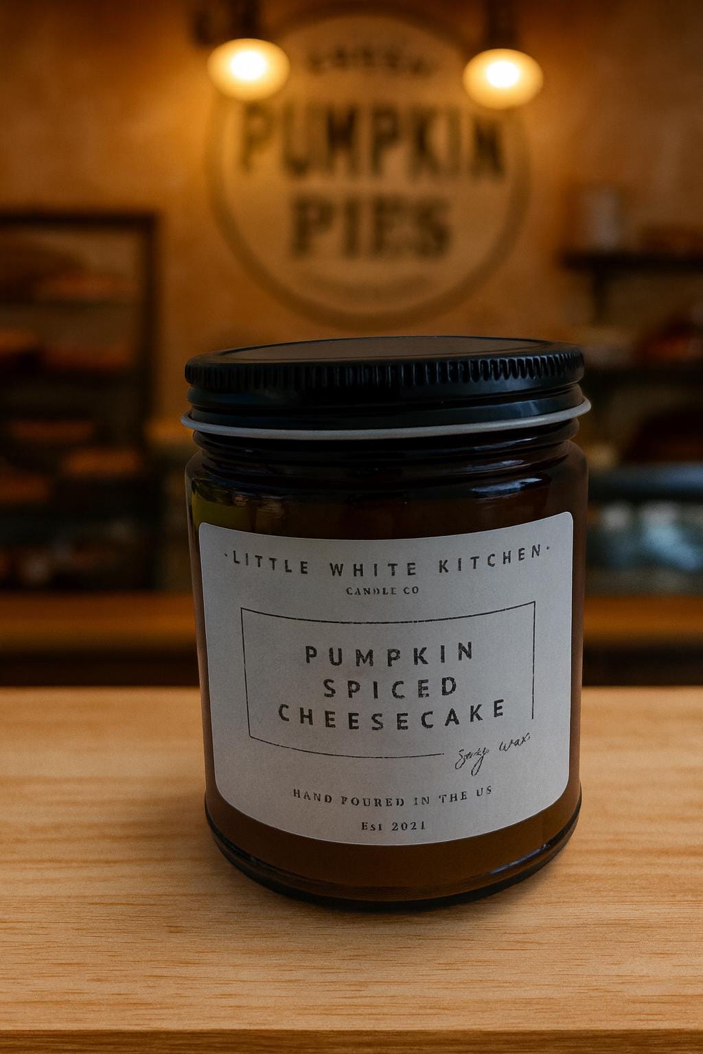 Pumpkin Spiced Cheesecake Candle | Soy Wax, Wood Wick
