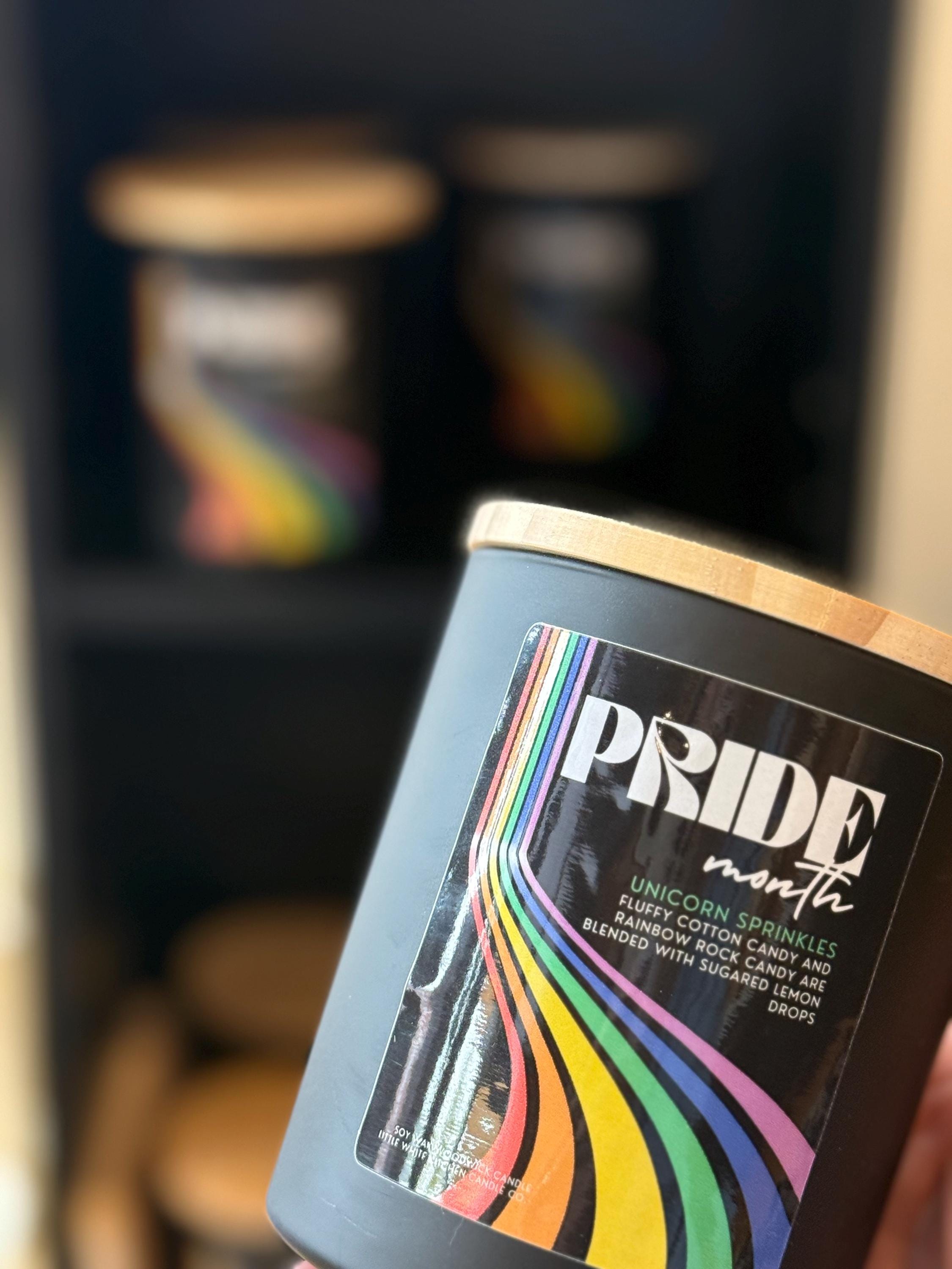 Pride Soy Wax Wood Wick Candle LGBTQ+