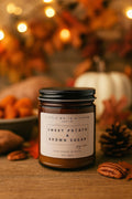 Sweet Potato & Brown Sugar Soy Candle | Amber Jar, Woodwick