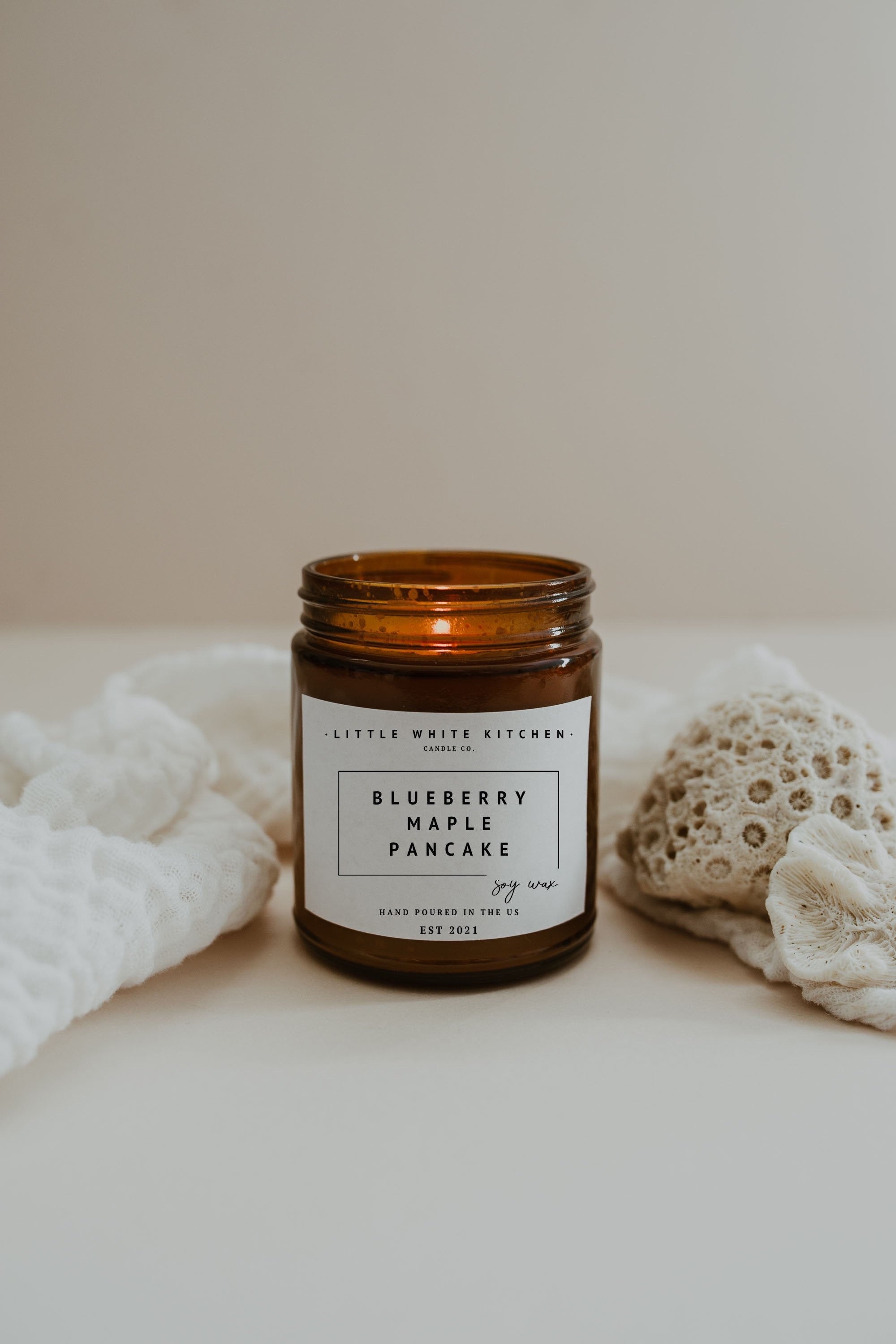 Blueberry Maple Pancake Candle, Woodwick Soy Wax Candle