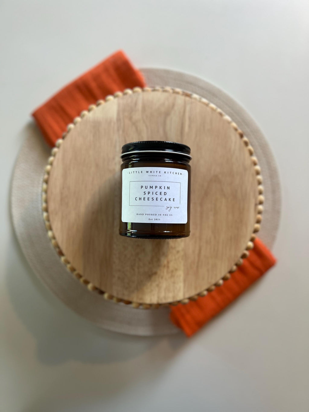 Pumpkin Spiced Cheesecake Candle | Soy Wax, Wood Wick