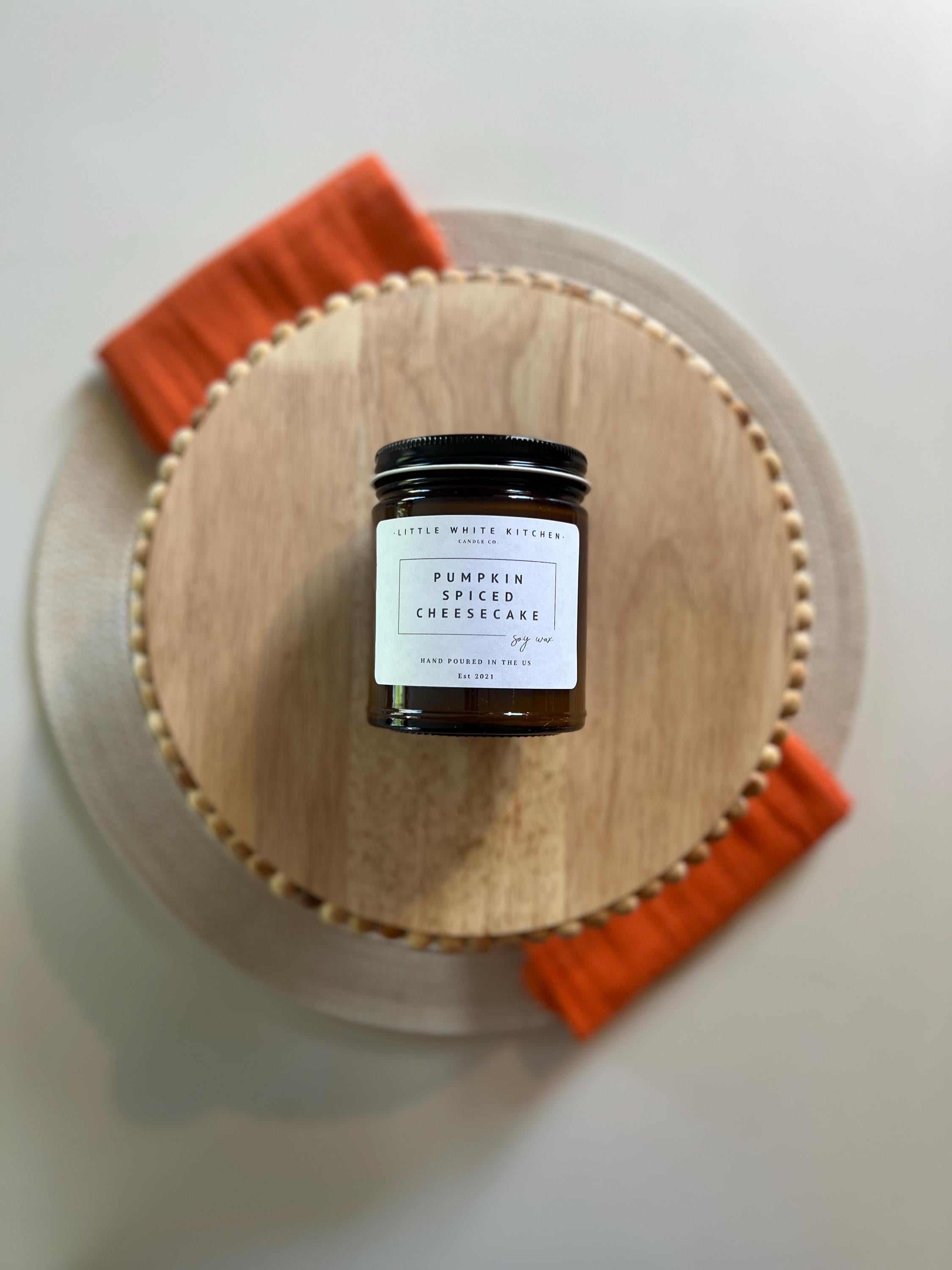 Pumpkin Spiced Cheesecake Candle | Soy Wax, Wood Wick