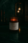 Witches Brew Soy Candle | Wooden Wick, Amber Glass Jar, Halloween