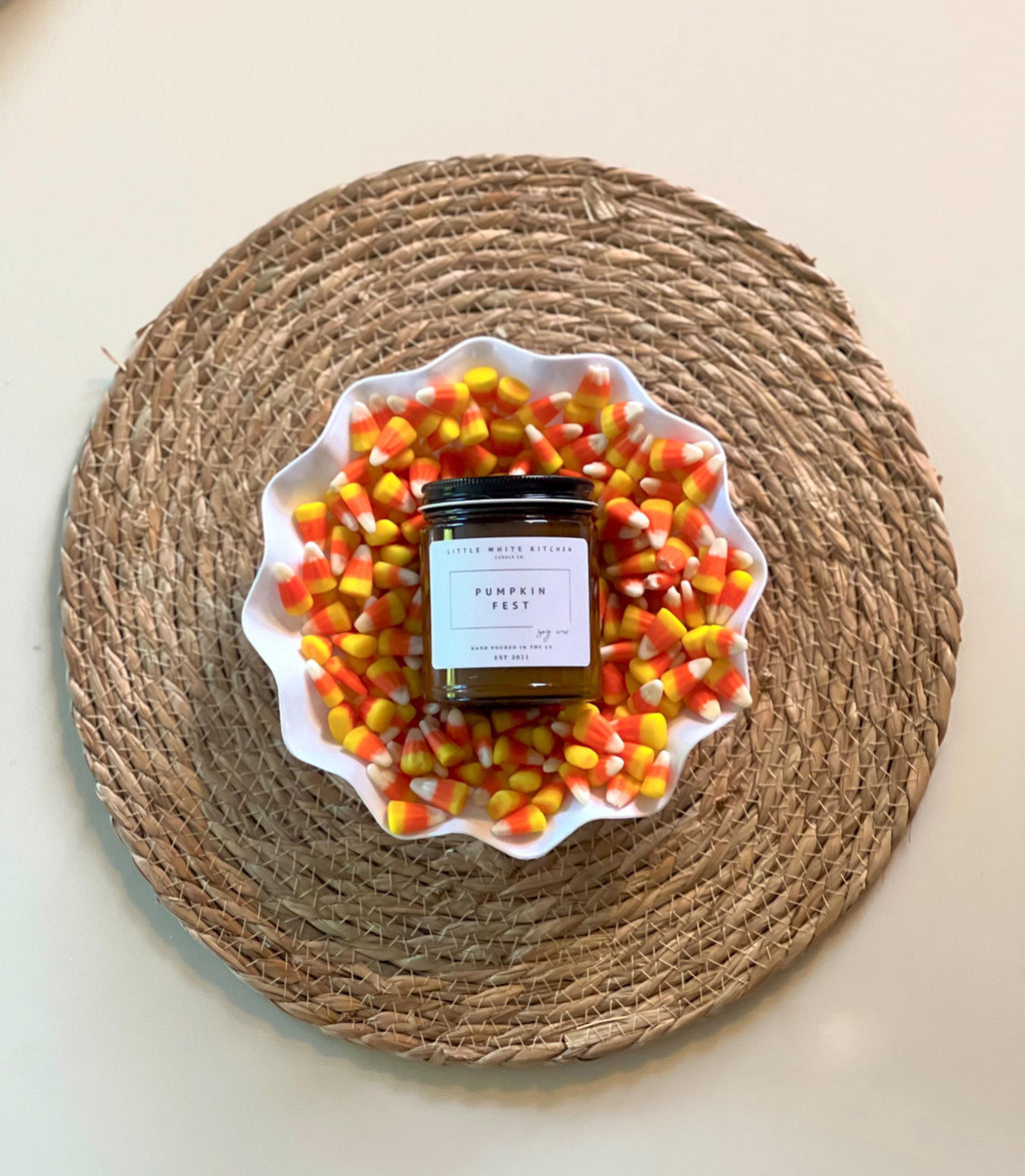 Pumpkin Fest Soy Wax Candle | Wooden Wick, Spiced Caramel